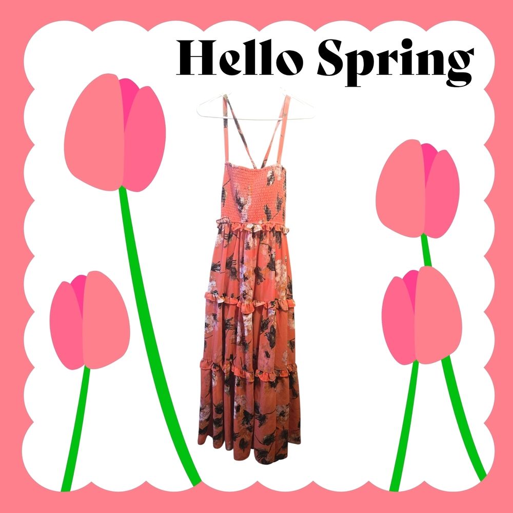 Floral Pink Maxi Dress